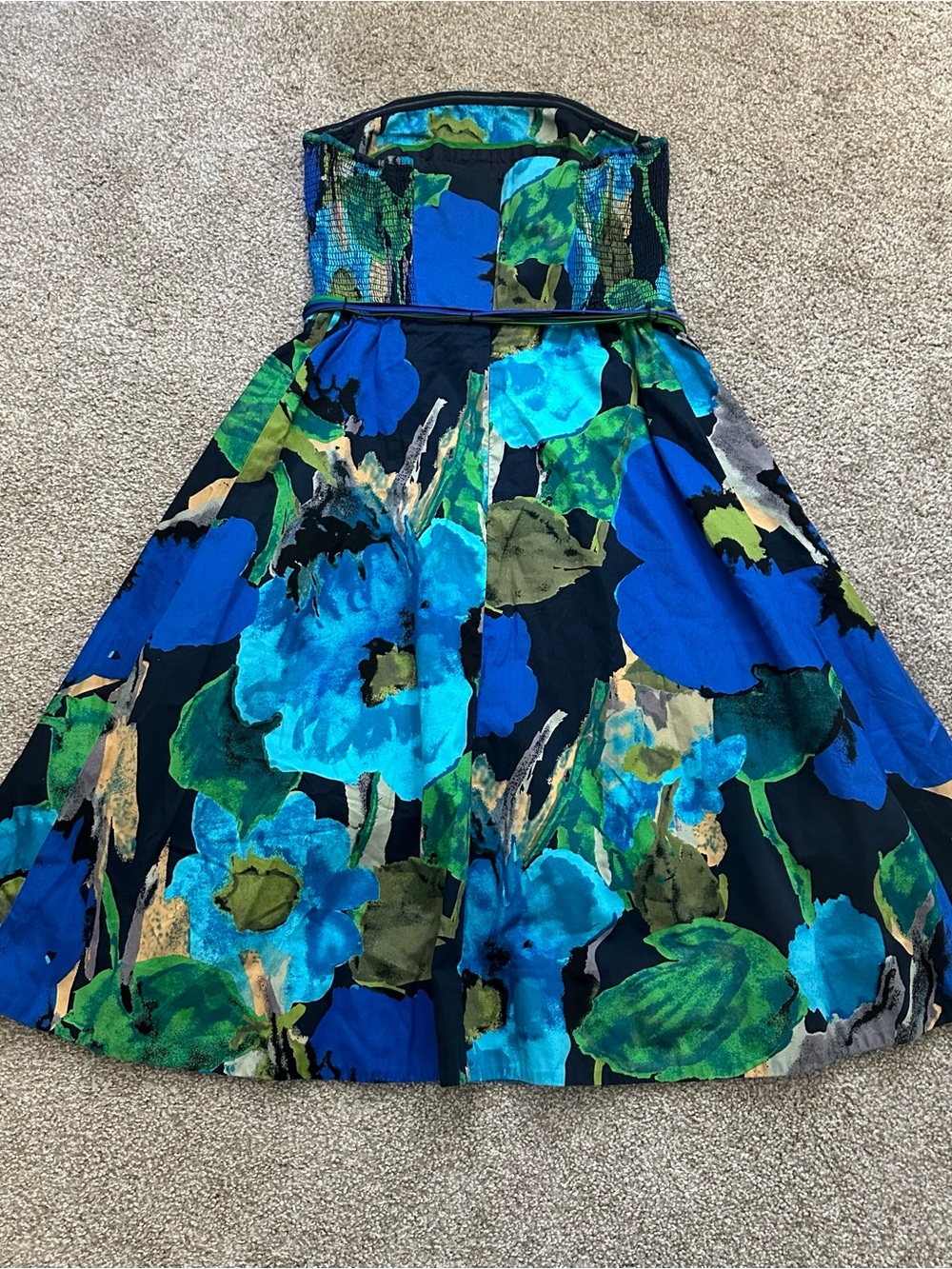 Anthropologie Vanessa Virginia Shadeflower Strapless Floral Dress Size M 8-10 - Picture 8 of 13